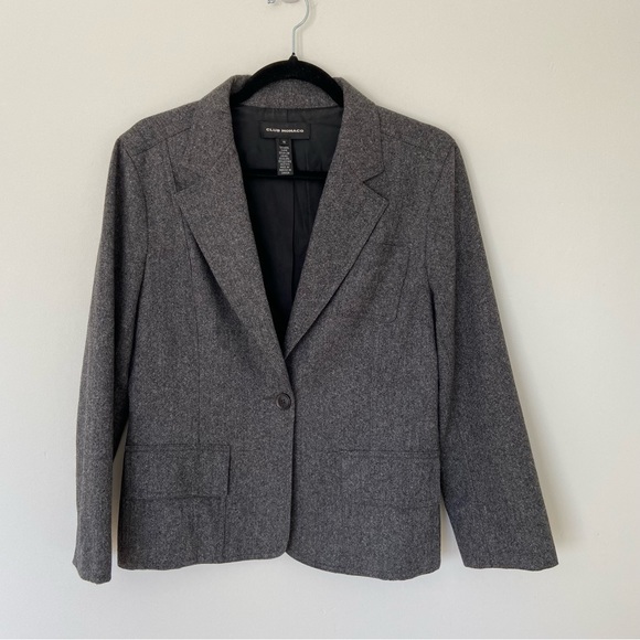 Club Monaco Wool Blazer in Charcoal Grey size 10 - Picture 1 of 11